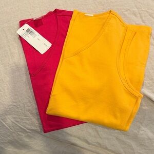 Chico's Red and Yellow Tank Tops